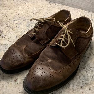 Florsheim Brown Leather Wingtips. Unique and Funky Style!